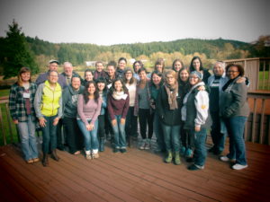 Group photo from first vocational discernment retreat in November, 2015 in Raymond, WA